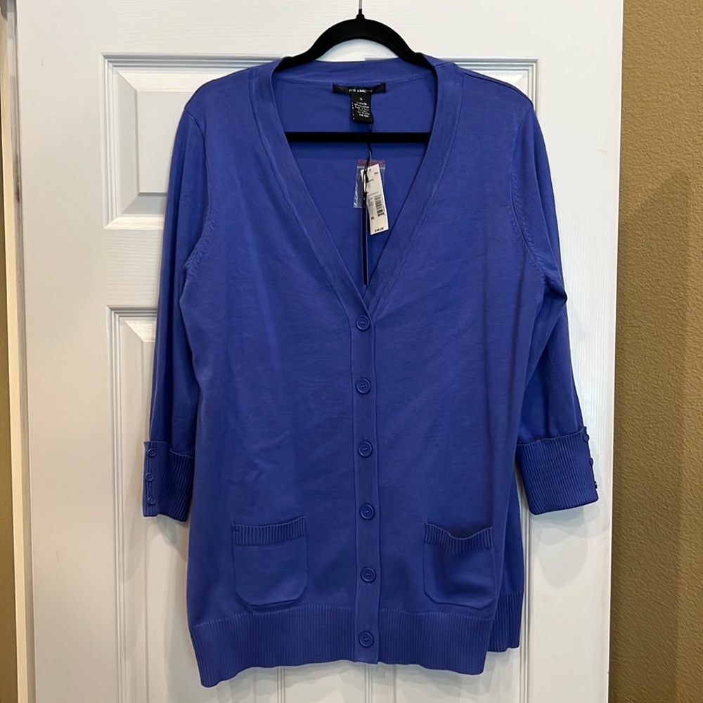 89th and Madison cardigan- purple. New w tags